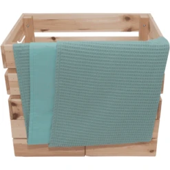 Ullenboom Kuscheldecke Waffelpiqué Salbeigrün 70x100 Cm